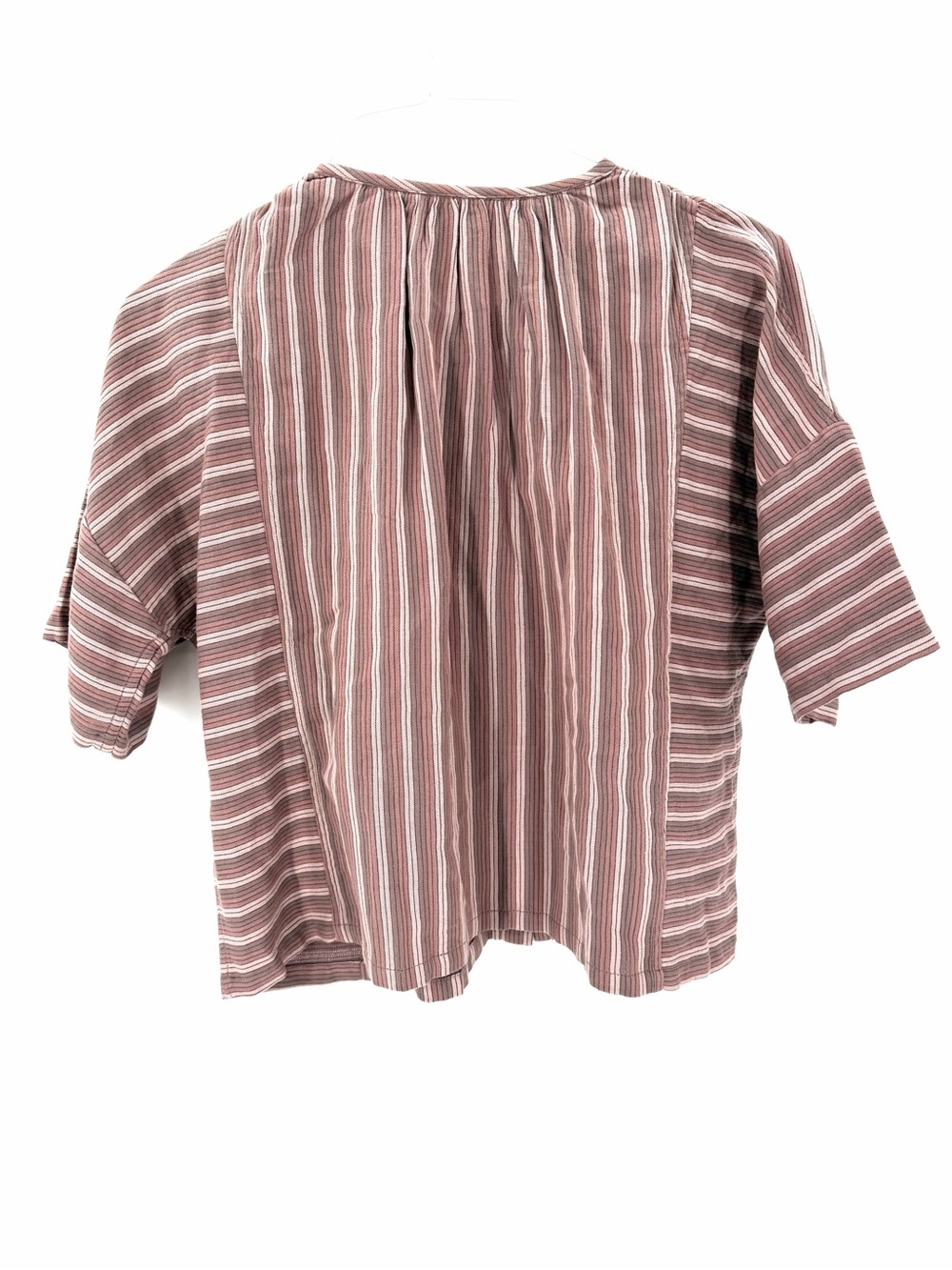Ace & Jig 100% Cotton Contemporary Boho Striped Button-down Short Sleeve Top - Picture 4 of 6